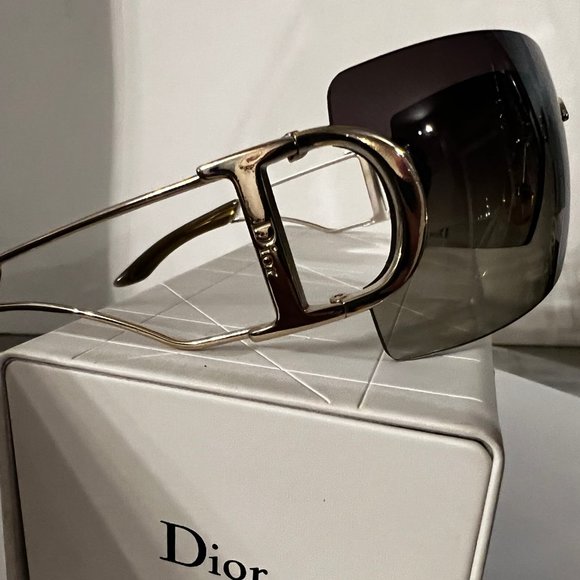 Vintage Christian Dior DIORLY 2 Shield SUNGLASSES CASE POUCH CARD Y2K Galliano - Picture 8 of 11